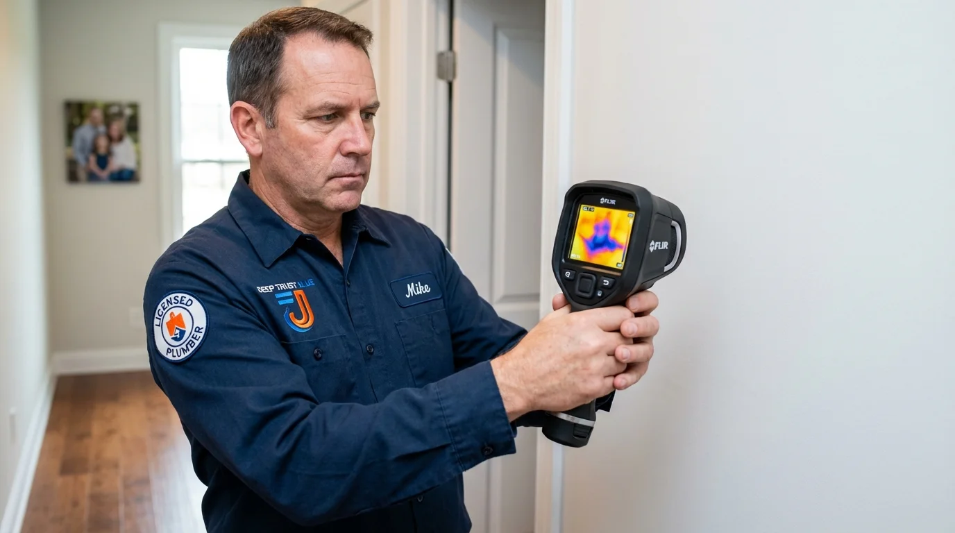 Thermal imaging leak detection by Johns Plumbing LLC in Germantown